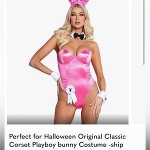 Pink Bunny Costume with Bow Tie